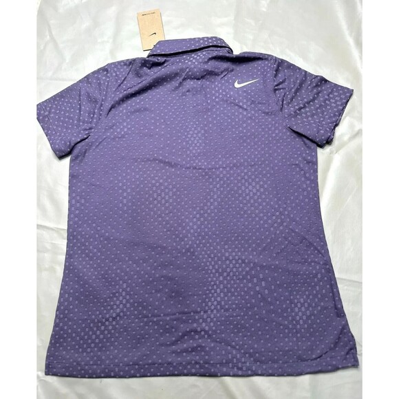 Nike Dri-FIT ADV Tour Jacquard Purple Golf Polo textured FQ3056 553 Women Small - Picture 3 of 11